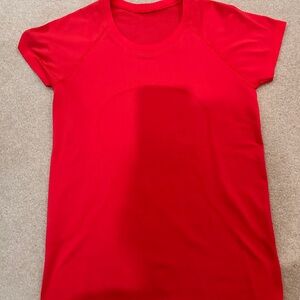 Lululemon Athletica  Red Short Sleeve swiftly tech Tee